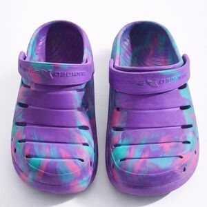 Rugged Shark Girls' Molded EVA Crocs.